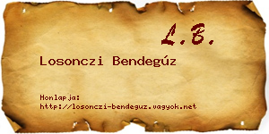 Losonczi Bendegúz névjegykártya