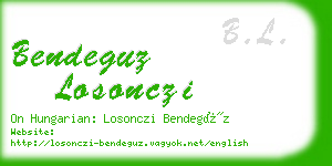 bendeguz losonczi business card